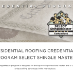 Why is being a Select Certainteed Shingle Master important?