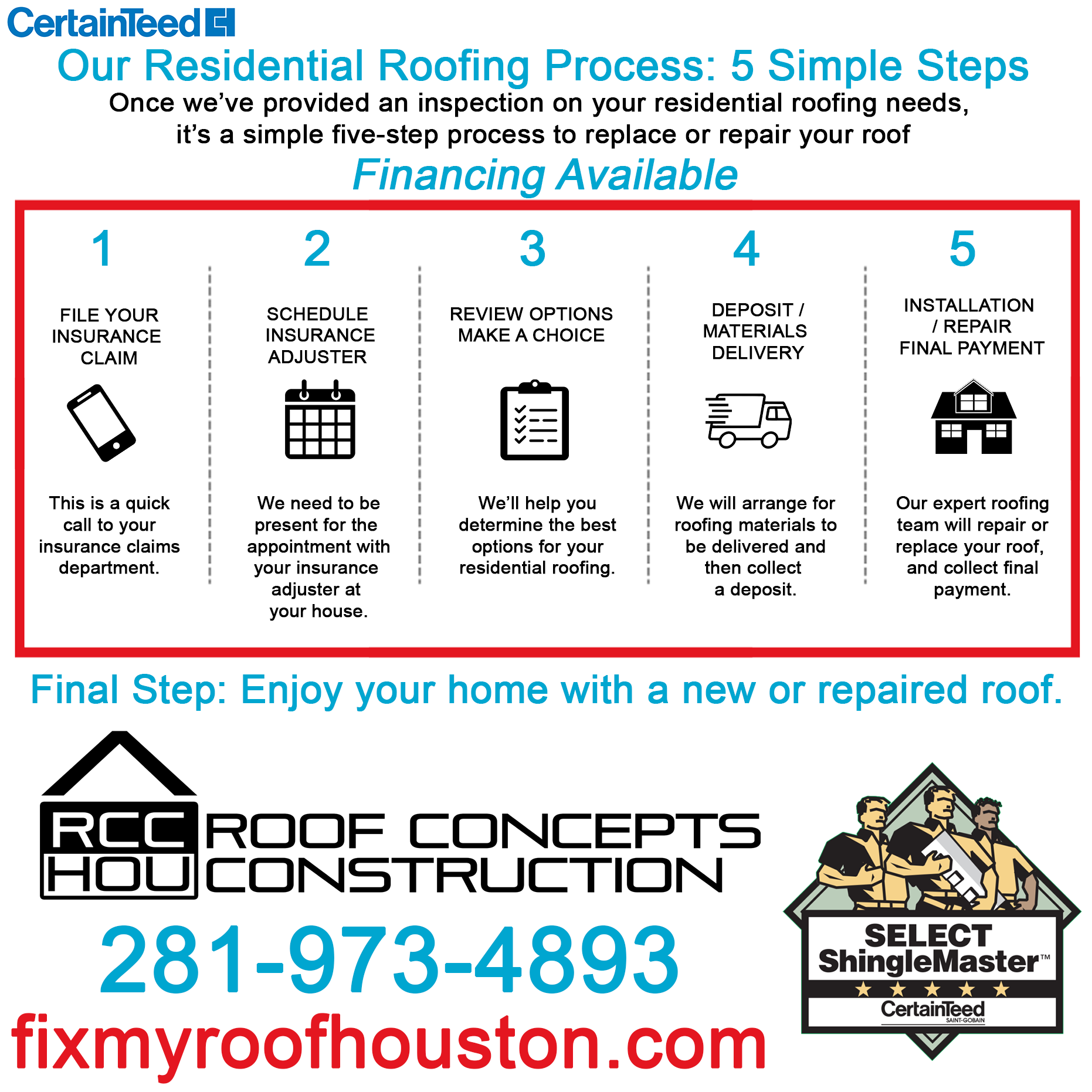 The RCC Houston – Expert Plan – 5 Step Process